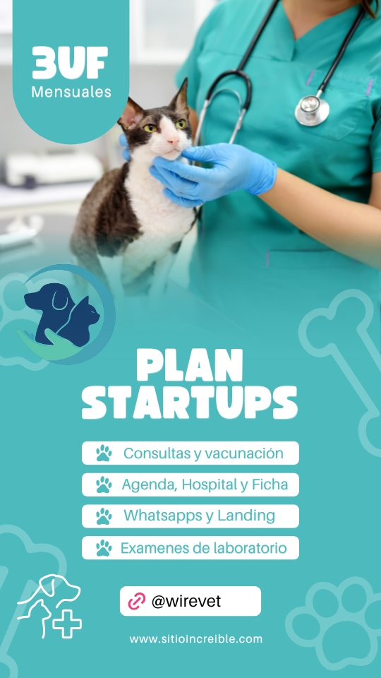Imagen del plan startups 3UF/mes del sistema de wirevet